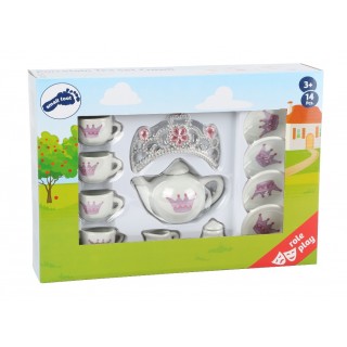 SERVIÇO CHÁ EM PORCELANA COM COROA